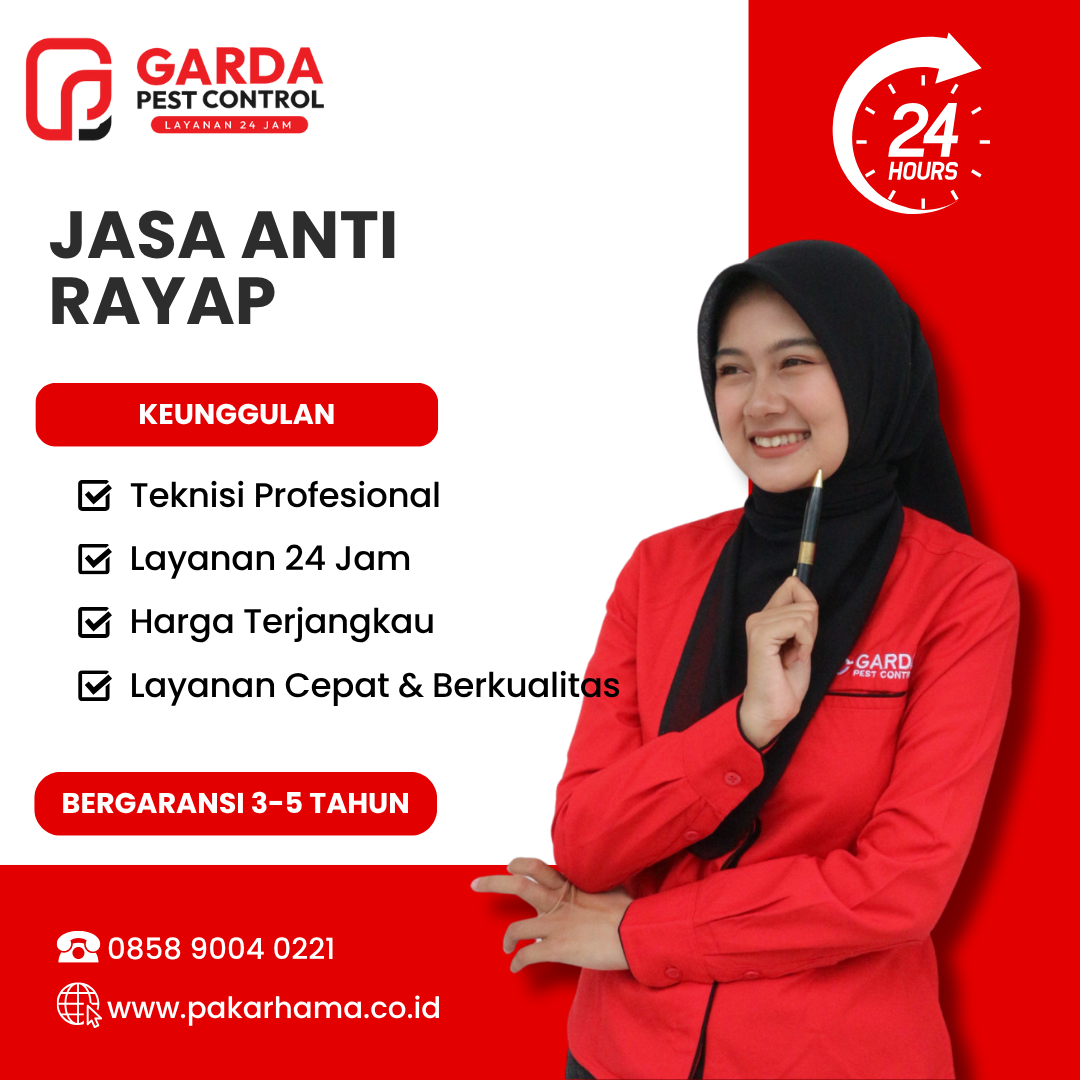 Jasa Anti Rayap di Bekasi Metode Penanaman Pipa Garansi 5 Thn