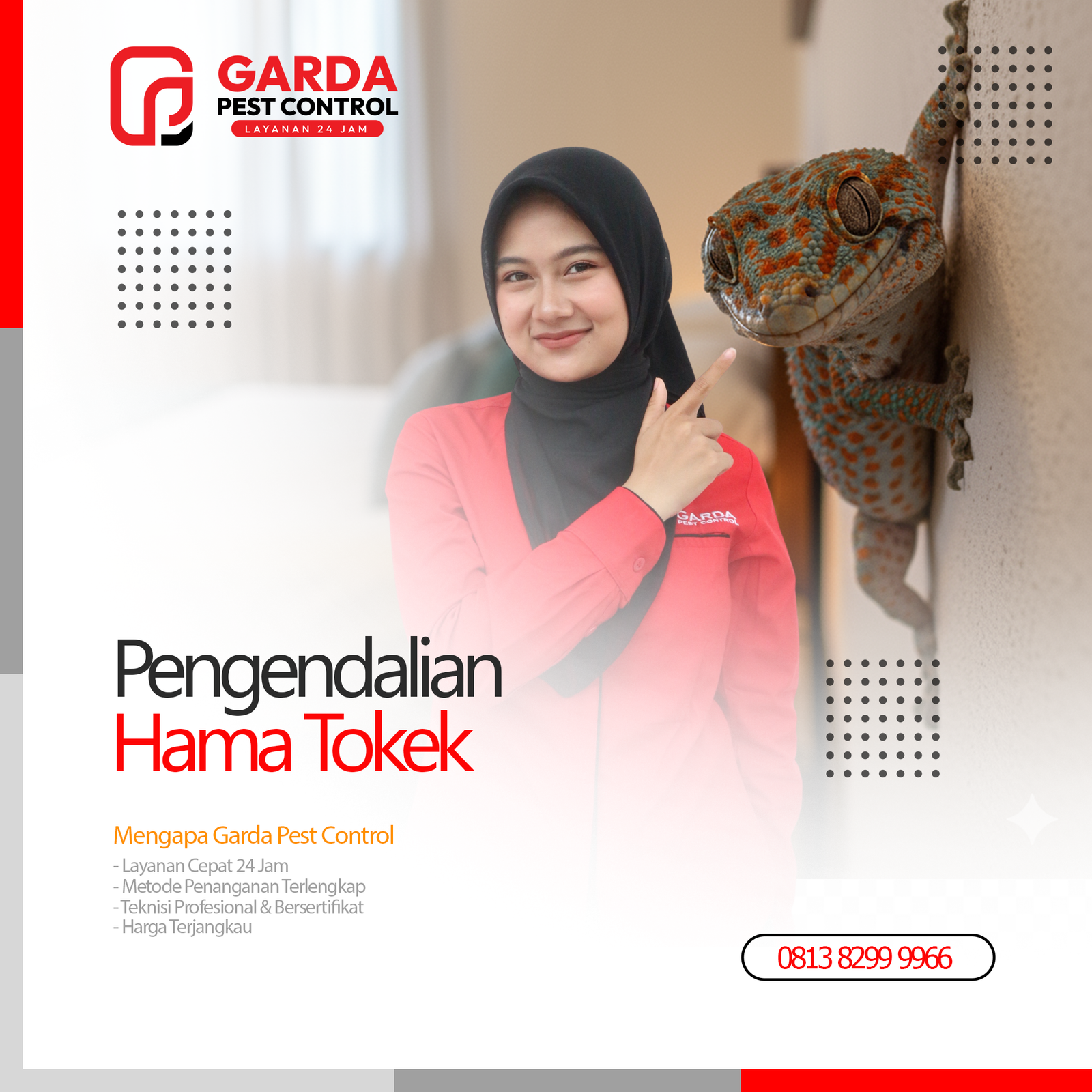 Jasa Pembasmi Tokek Terdekat di Bekasi Panggilan 24 Jam