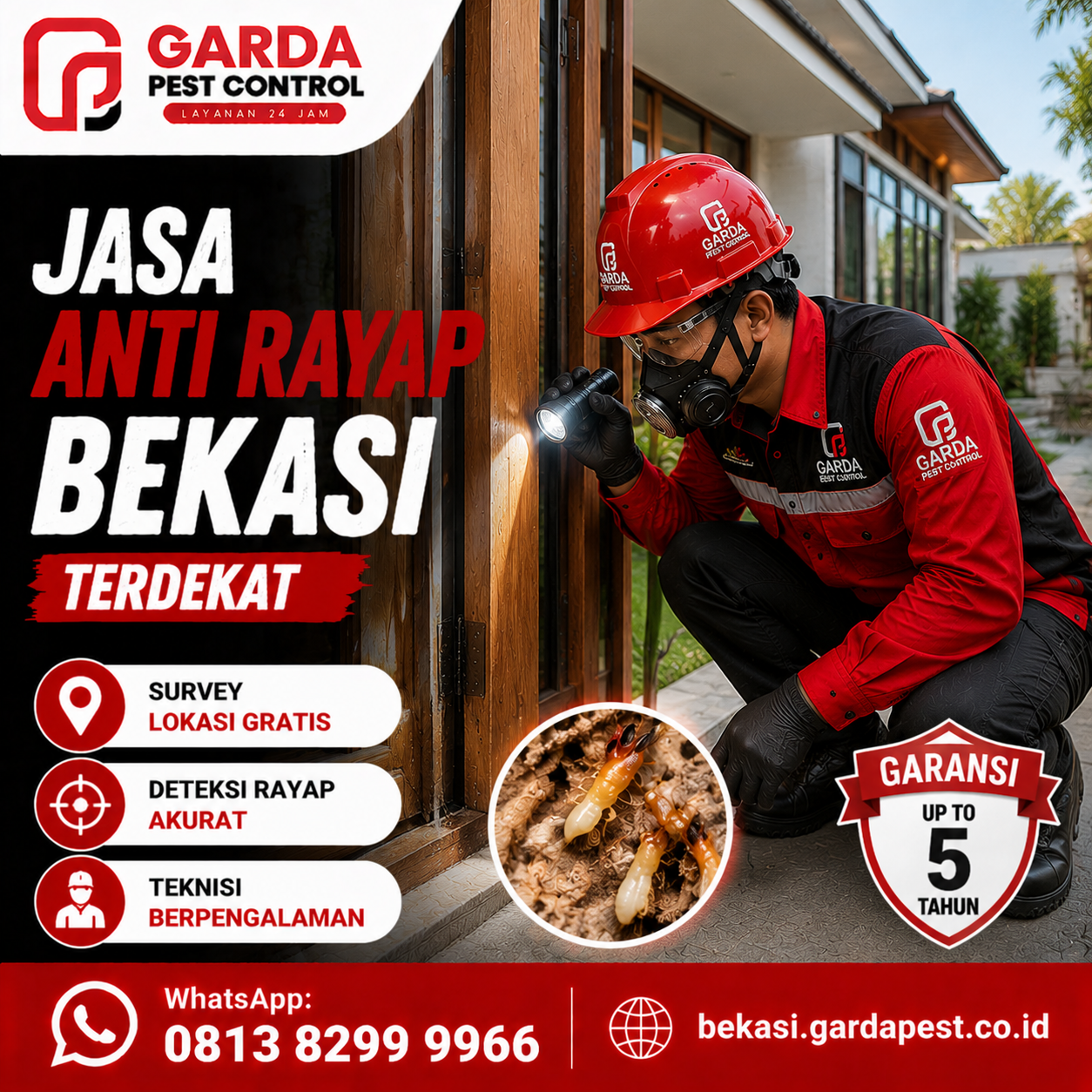 Harga Injeksi Anti Rayap Per Meter Lari Bekasi Terbaru dan Perhitungannya
