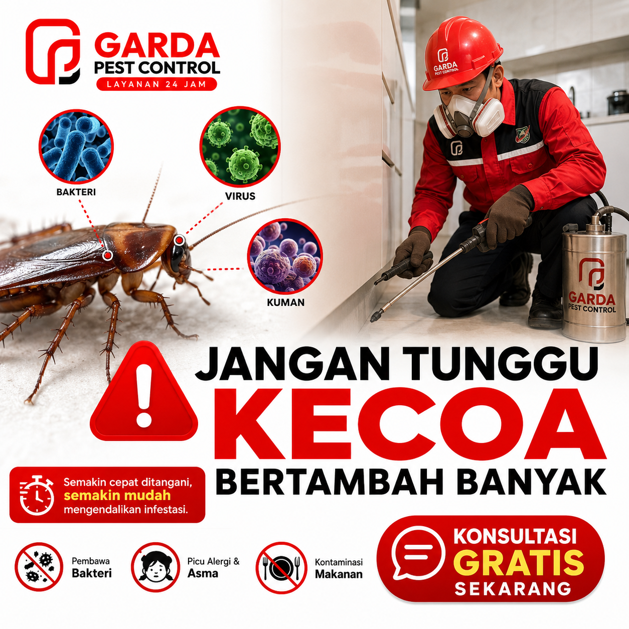 Jasa Pembasmi Kecoa Profesional di Bekasi: Solusi Ampuh Bebas Serangga!