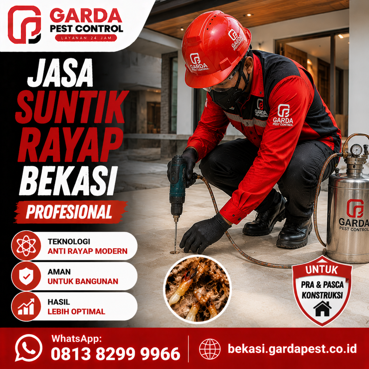 Harga Anti Rayap Per Meter Lari Bekasi dan Biaya Treatment Rumah