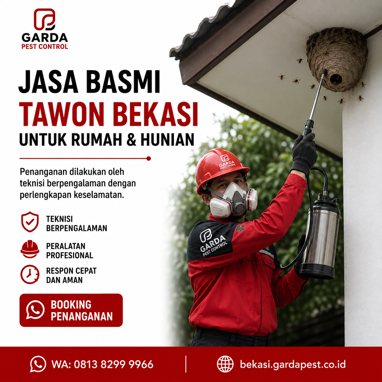 Bahaya Sengatan Tawon Vespa dan Penanganan Pertama Sebelum Petugas Datang Bekasi