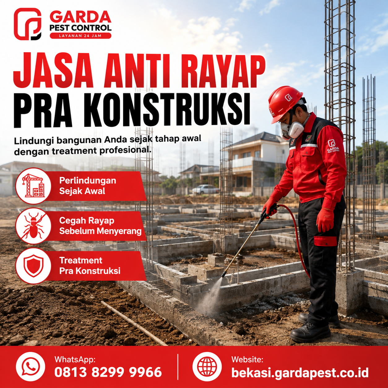 Jasa Anti Rayap Pra Konstruksi Bangunan Bekasi untuk Perlindungan Proyek Anda